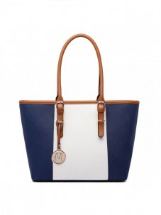 Designová kabelka Miss Lulu modrobílá